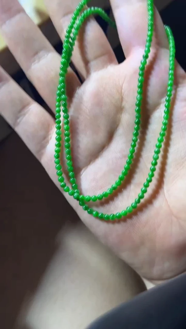 定制翡翠未镶嵌珠链