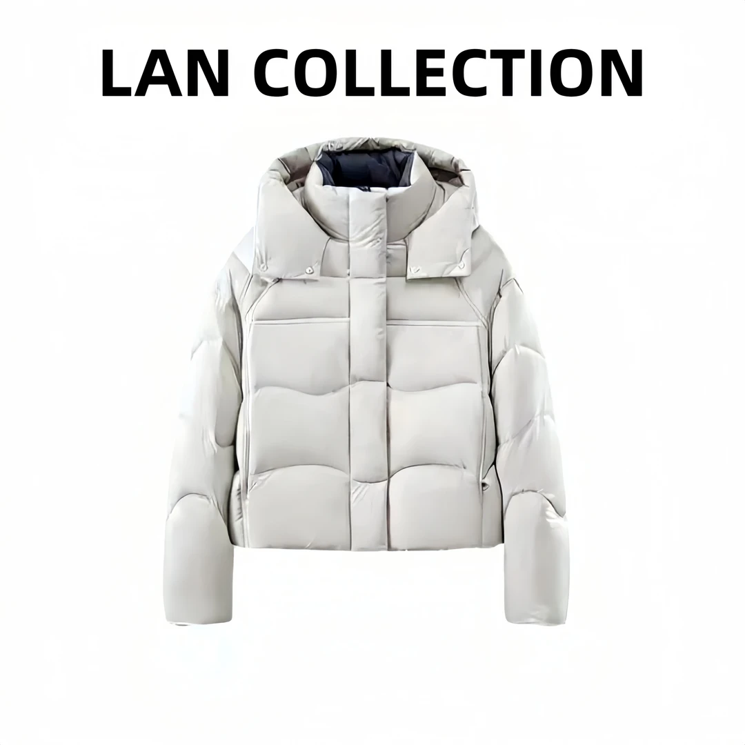 【LAN】多巴胺泡芙连帽短款羽绒服 休闲保暖潮流款