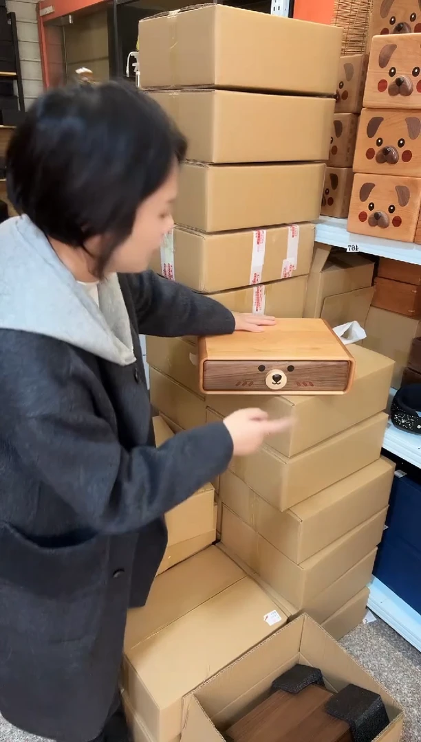 木琰*736瑕疵樱桃木熊抽屉