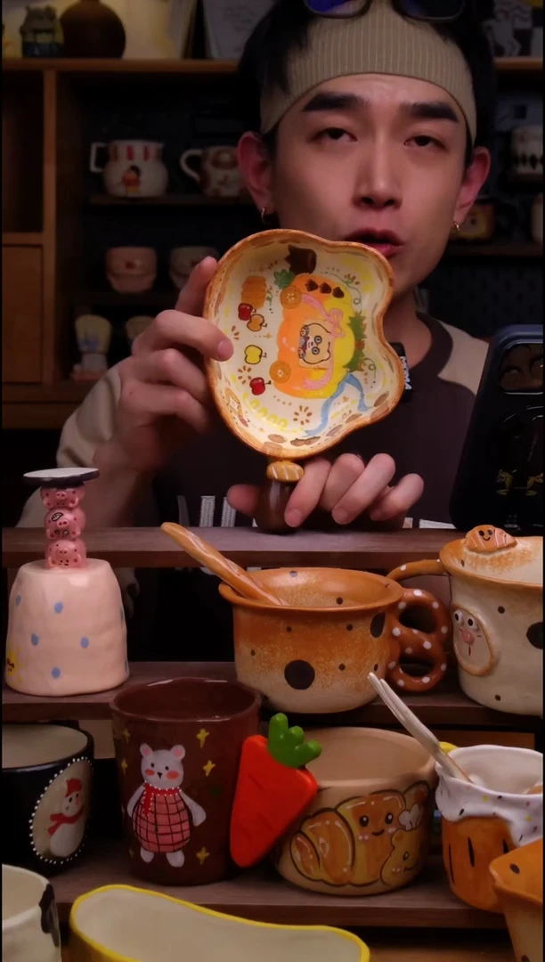 碗陶景德镇可爱设计师款陶瓷