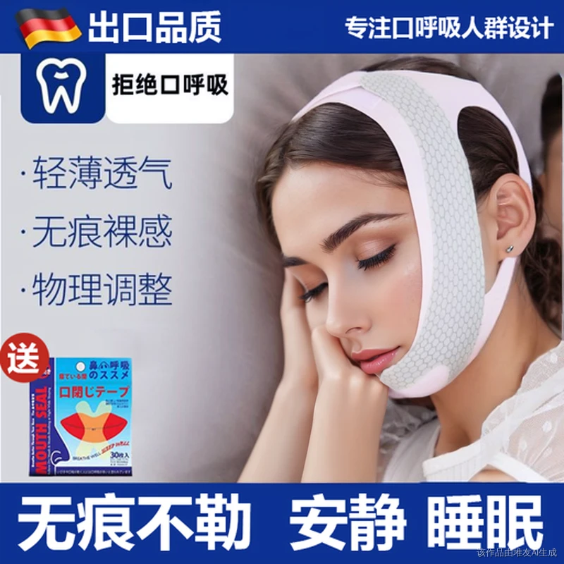 成人口呼吸睡觉防张嘴闭嘴神器儿童张口防止用嘴巴打呼噜防打鼾带