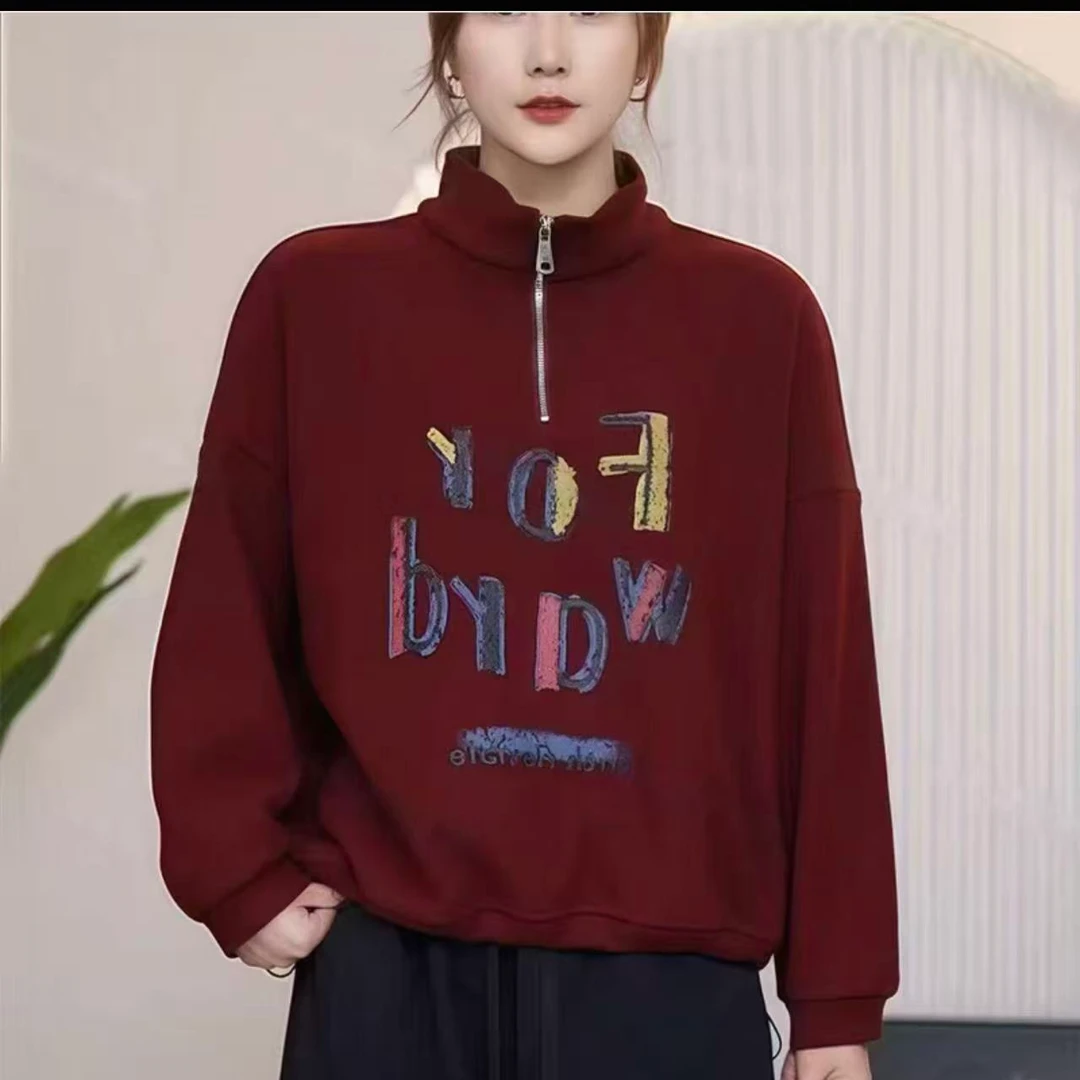 19101新款秋冬加绒卫衣休闲百搭