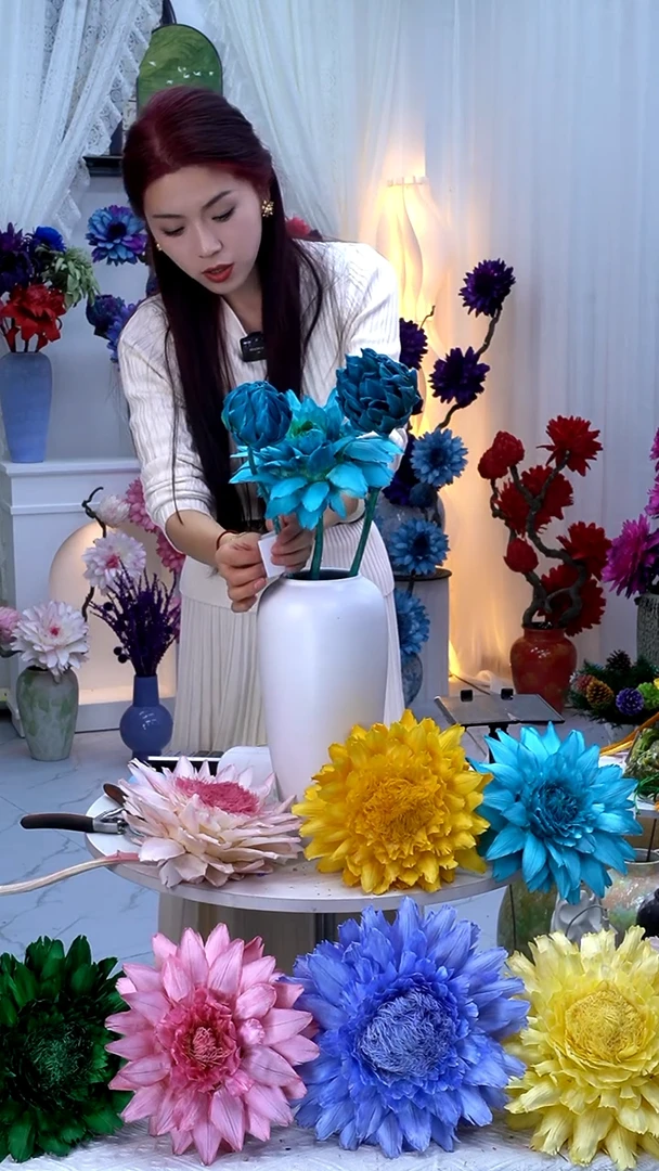 永生洋蓟湖蓝3头【吸色不均】9615