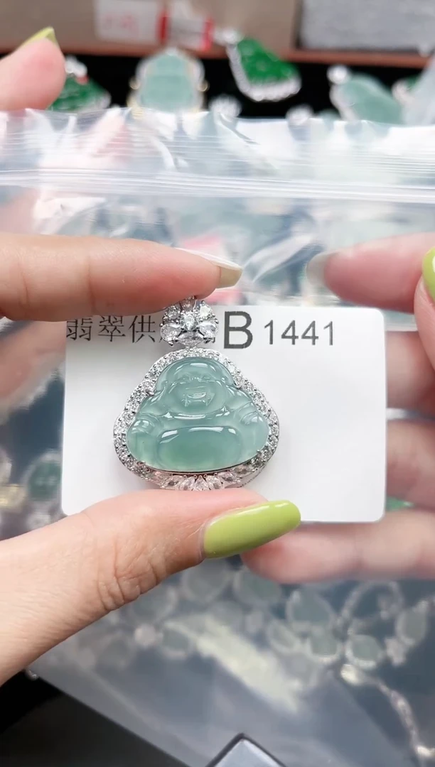 【闪购商品】翡翠颈饰未镶嵌赠皮绳1441