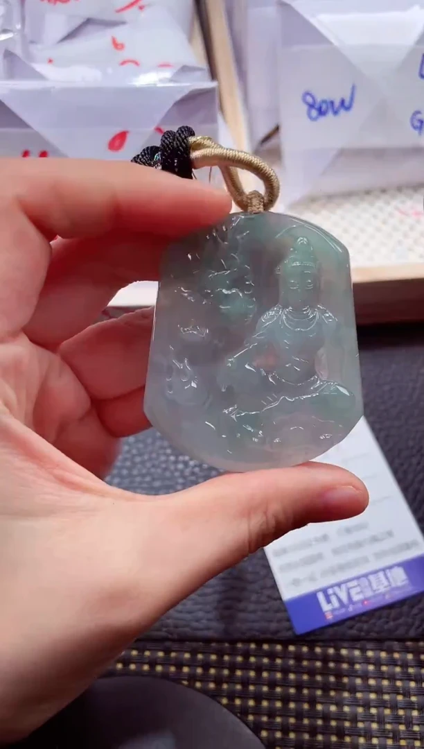 未镶嵌挂件翡翠000888 文殊