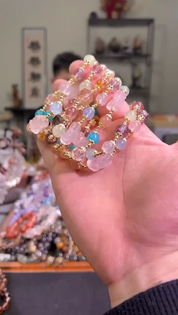 【闪购商品】水晶手串未镶嵌水晶多宝手串小貔貅（多样性发其一）