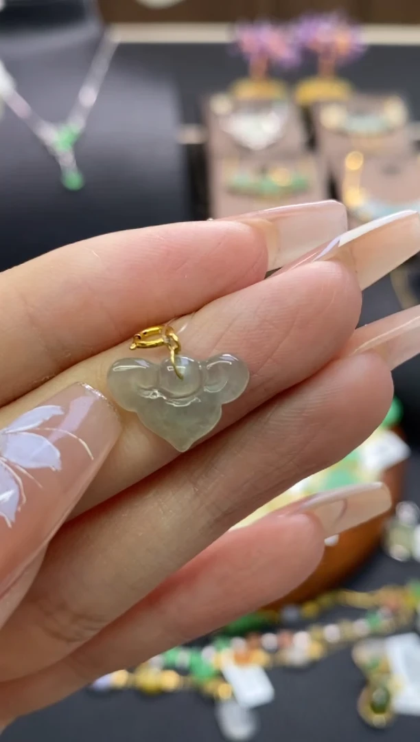 【闪购商品】翡翠颈饰18K金镶嵌净货15886