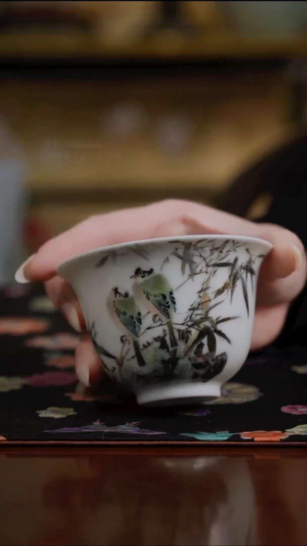 杯景德镇陶瓷杯碗柴烧多人