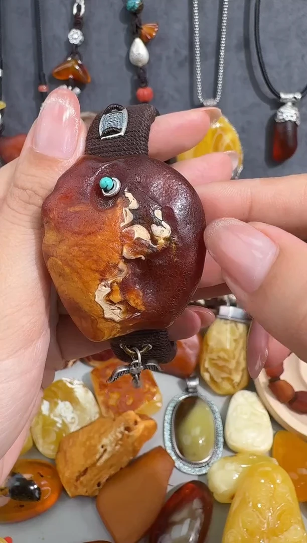 未镶嵌琥珀裸石喜*琥珀