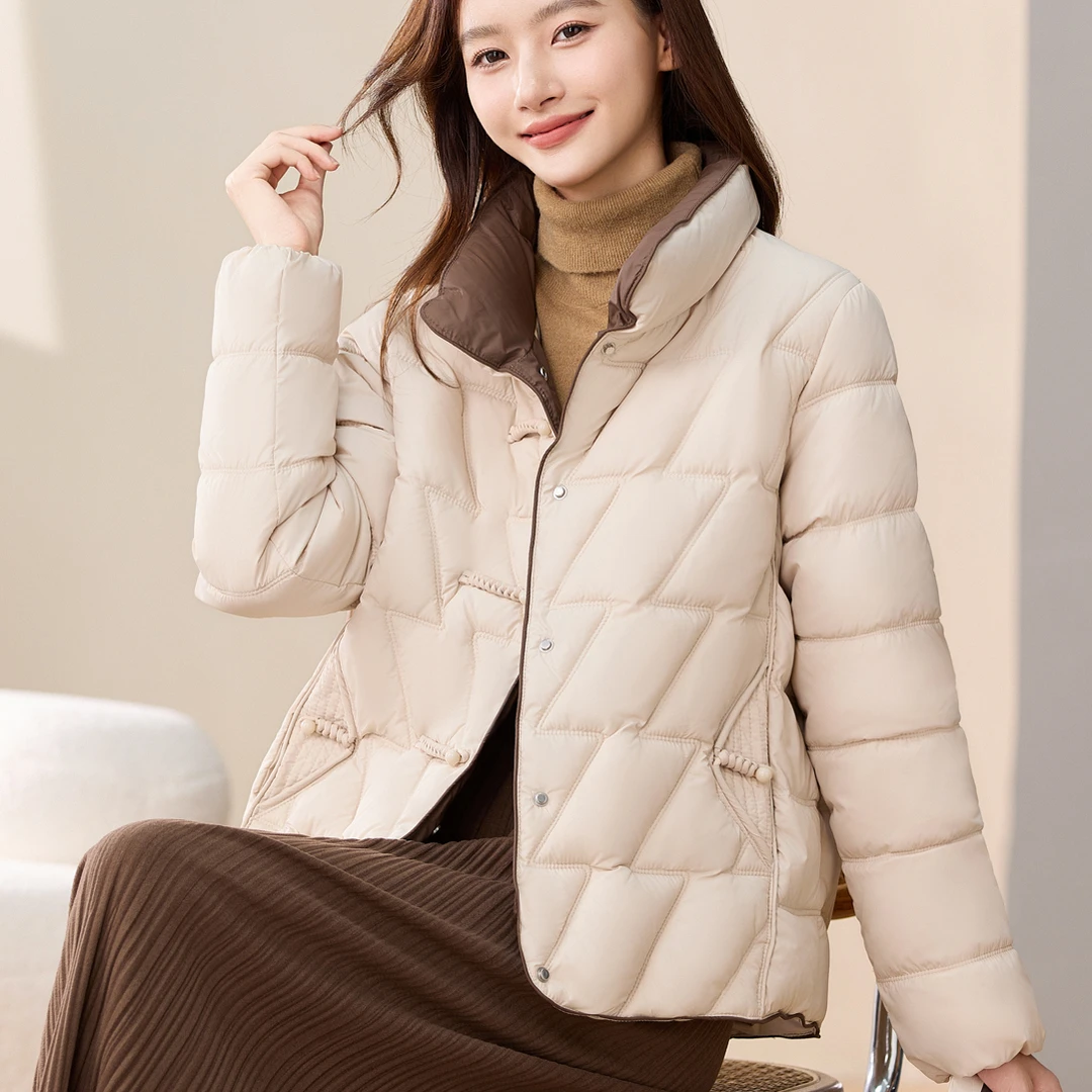 棉服女短款冬季宽松面包服盘扣小个子棉衣棉袄外套