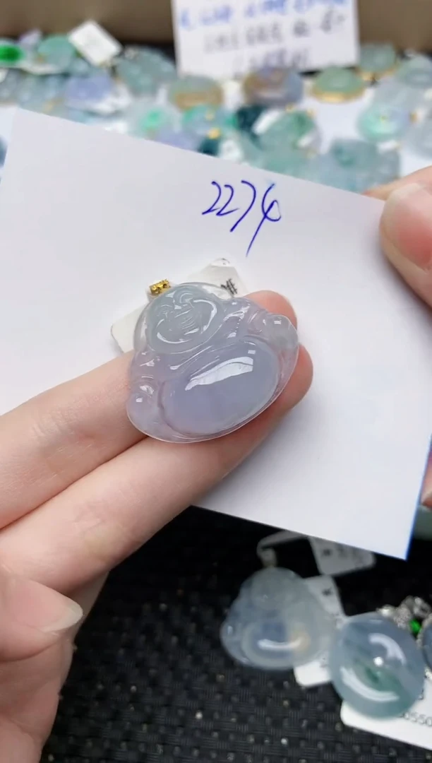 颈饰18K金镶嵌翡翠天然缅甸A货翡翠百元以上9元证书费自理