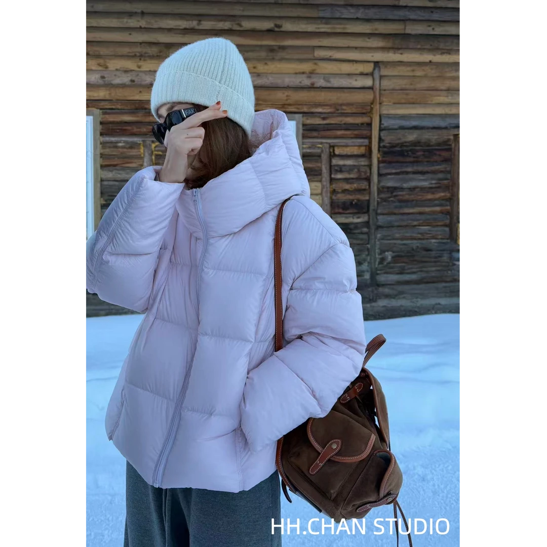 HH.CHAN “软粉鹅” 90%白鹅绒特调樱花粉加厚款羽绒服HH55Q39970