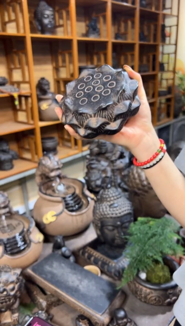 陶土【火山泥】莲蓬实心底座