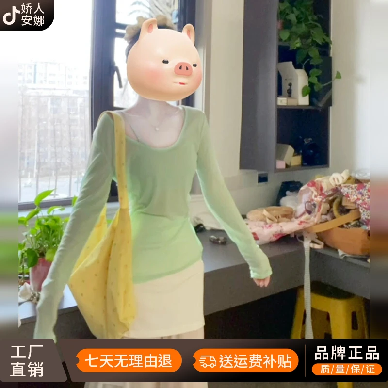 法式温柔风绿色连衣裙子女春季2025新款开春穿搭海边度假气质长裙