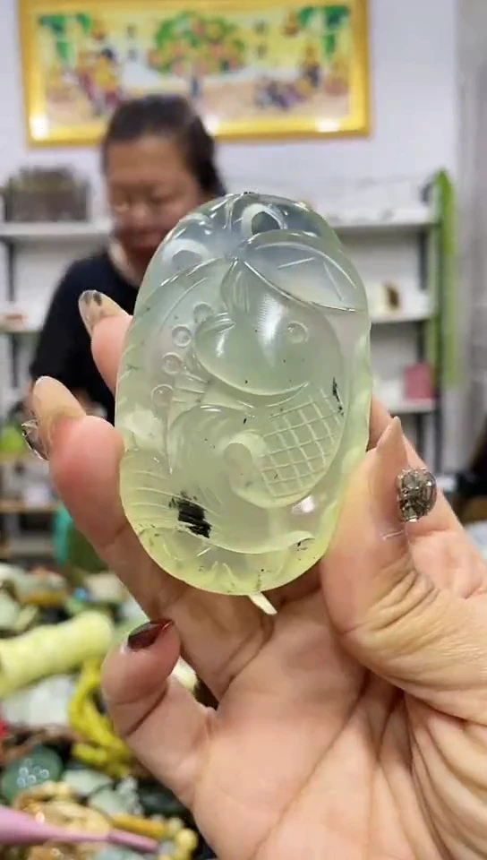 未镶嵌岫玉手把