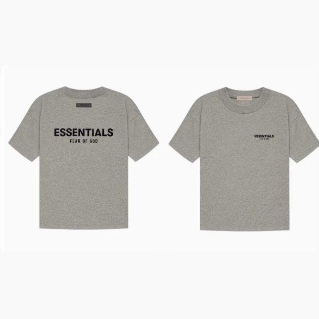 ESSENTIALS SS22第八季短袖T前后植绒logo情侣百搭短袖重磅