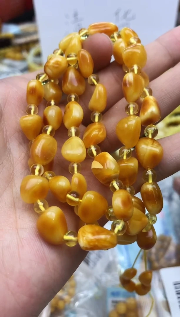 裸石蜜蜡未镶嵌链子