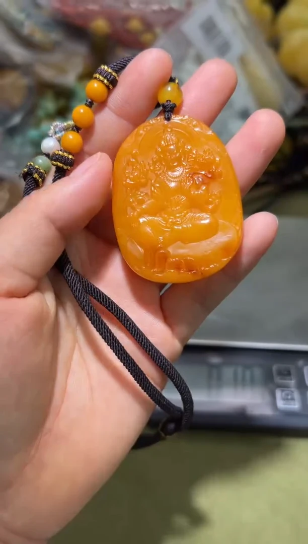 裸石琥珀未镶嵌琥珀蜜蜡吊坠