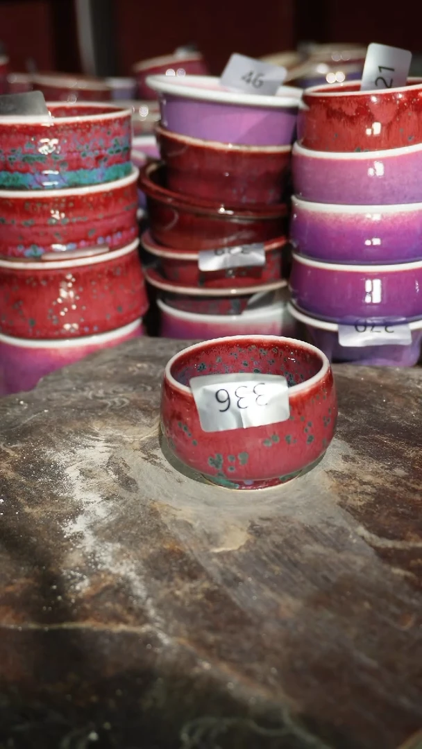 摆件陶精品窑变钧瓷茶器