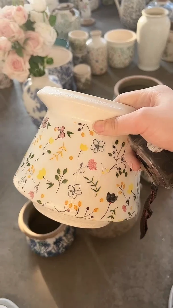 【闪购商品】陶瓷陶瓷花盆高16CM内口13.5CM