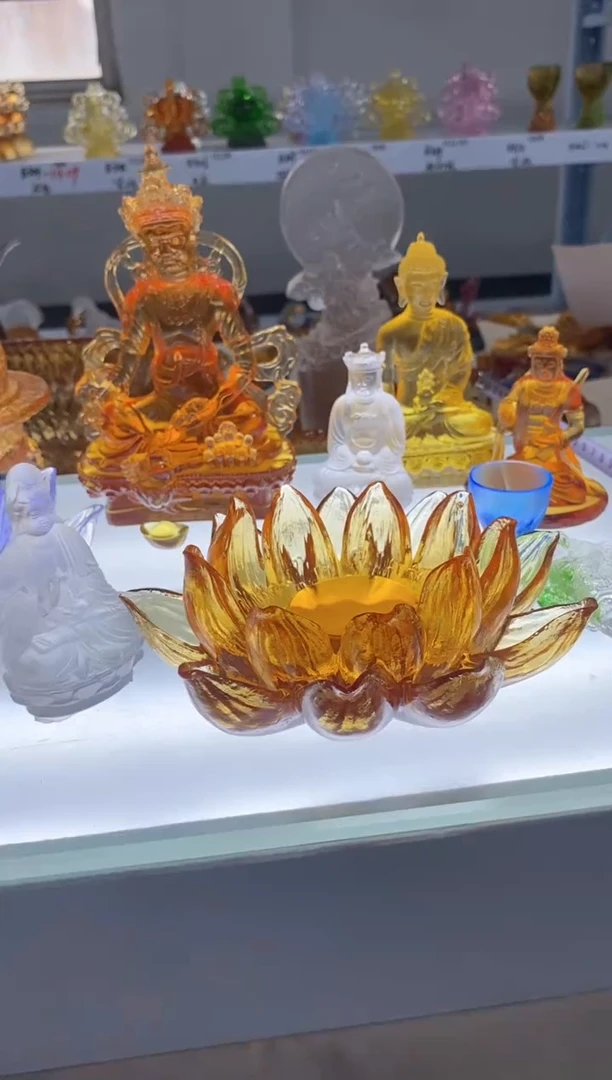 手工艺品琉璃莲花底座