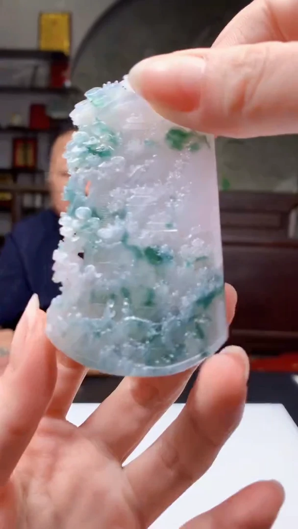 定制翡翠未镶嵌1097ry-毛货挂件26