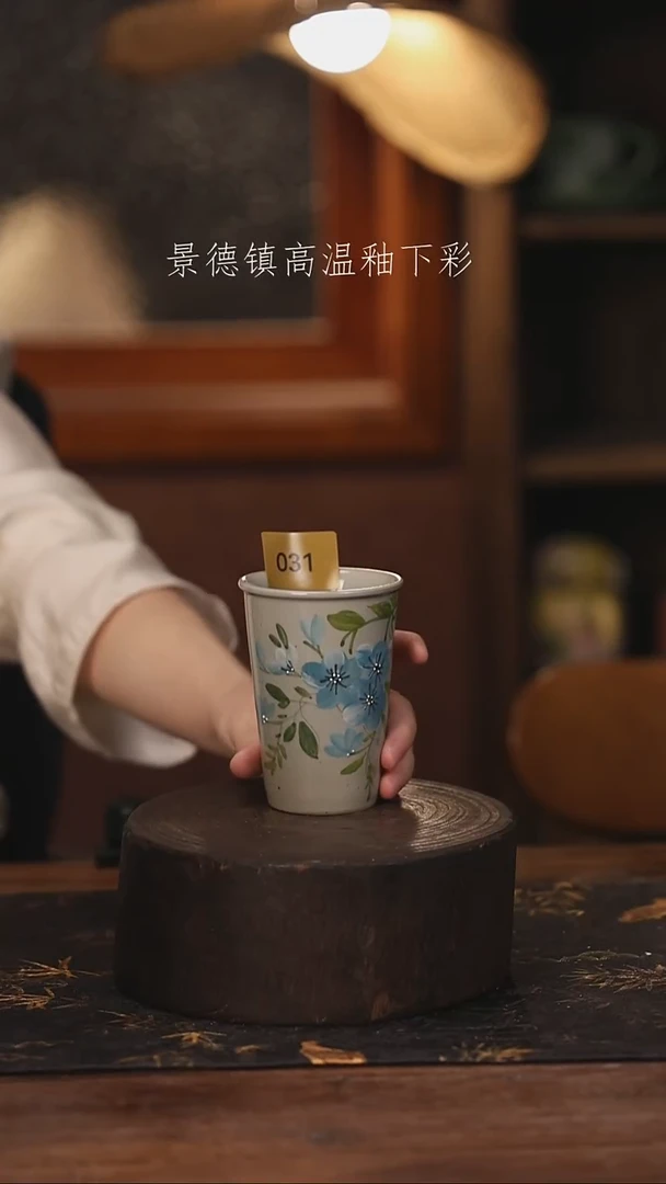 陶瓷景德镇高温釉下手绘陶瓷@L031@