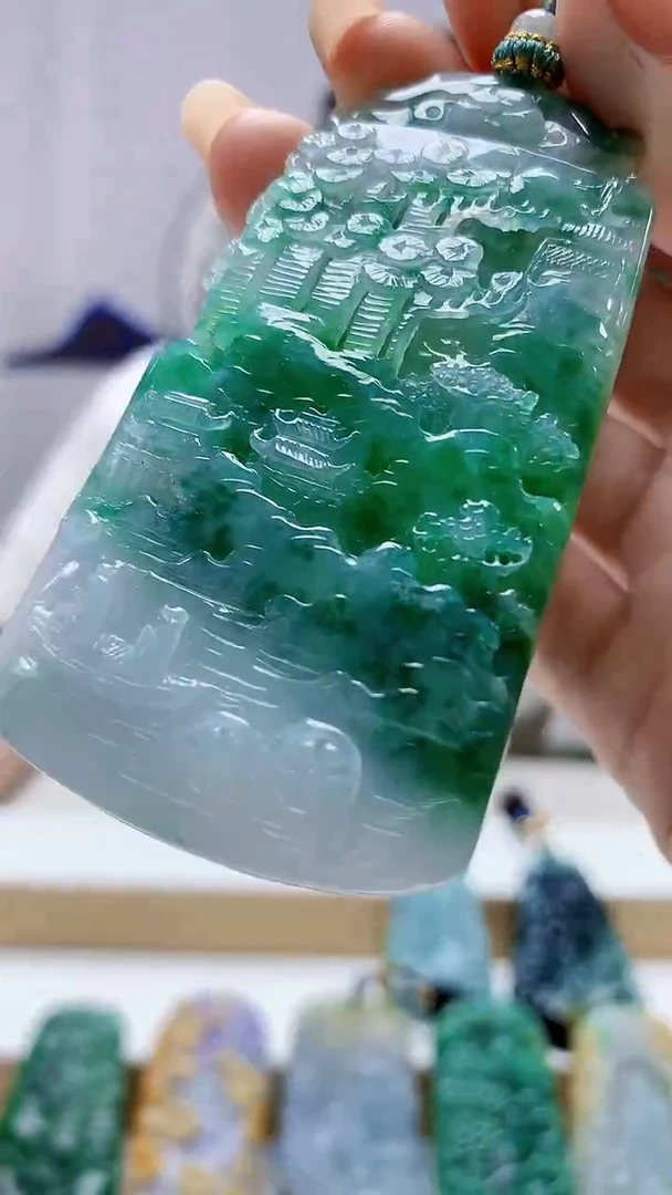 未镶嵌定制翡翠4868DD-毛货挂件151