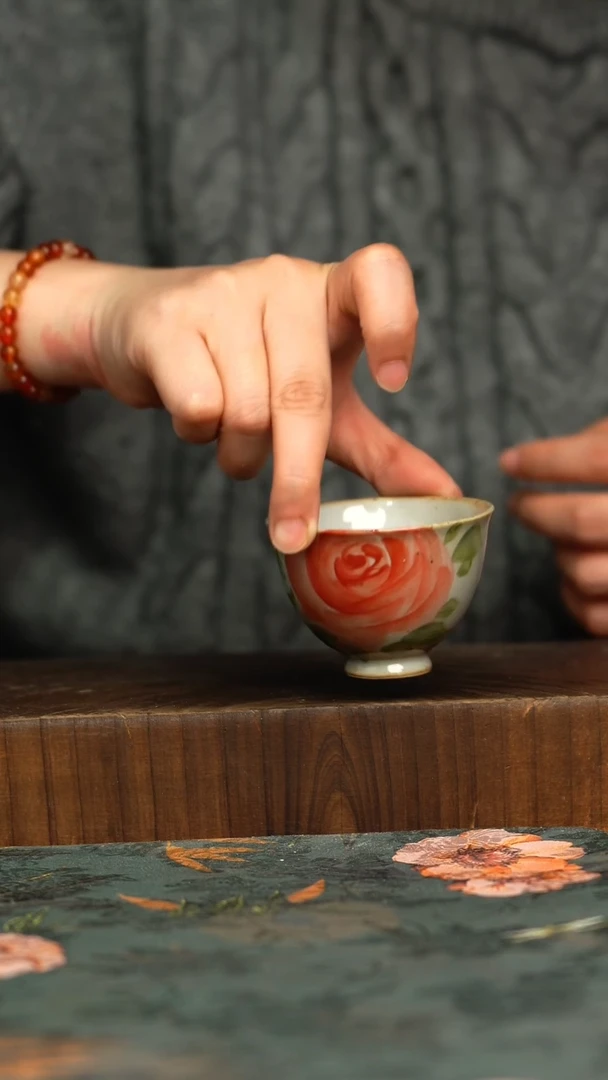 杯釉下彩手工手绘同款陶器