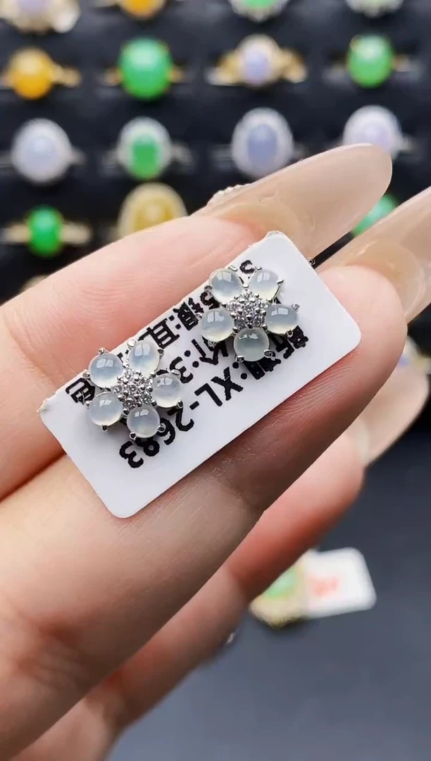 银S925镶嵌戒指翡翠0217