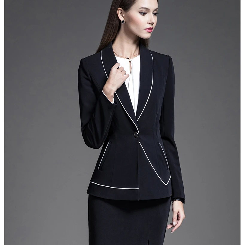 X8061职业套装女秋冬气质时尚西装上班商务办公室正装OL工作服R