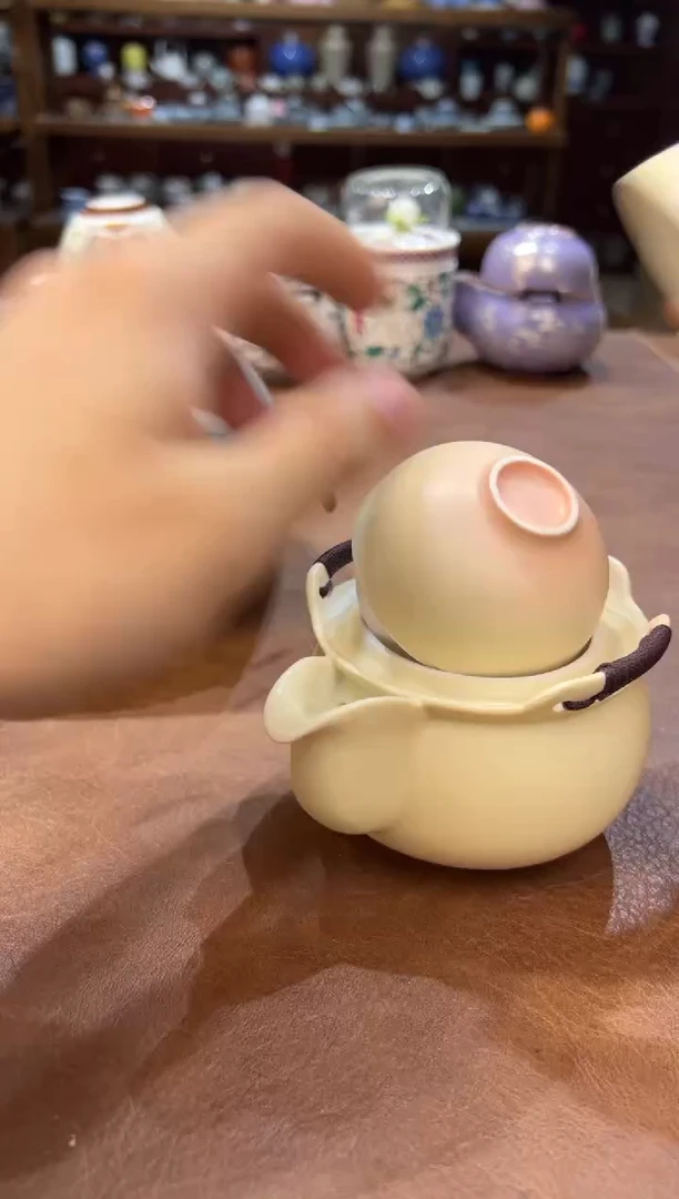 真的很便宜超好看会开片的旅行茶具