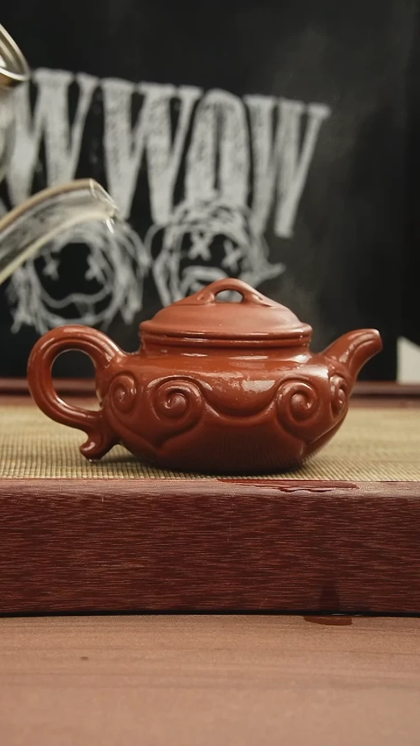 茶壶紫砂酒哥甄选DY 红降坡 如意仿古 约320cc