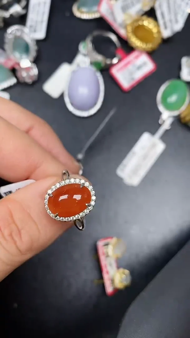 银S925镶嵌戒指翡翠1950