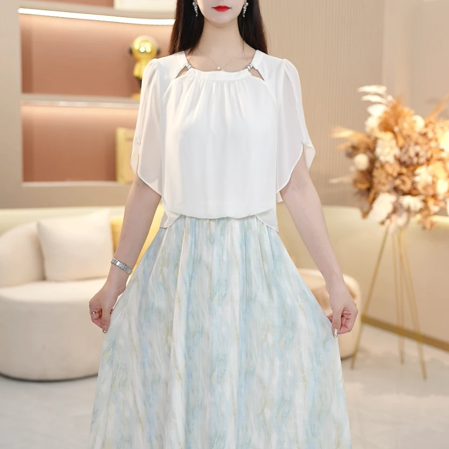 【SJYF1307】2025年夏季新款时尚优雅减龄连衣裙显瘦气质