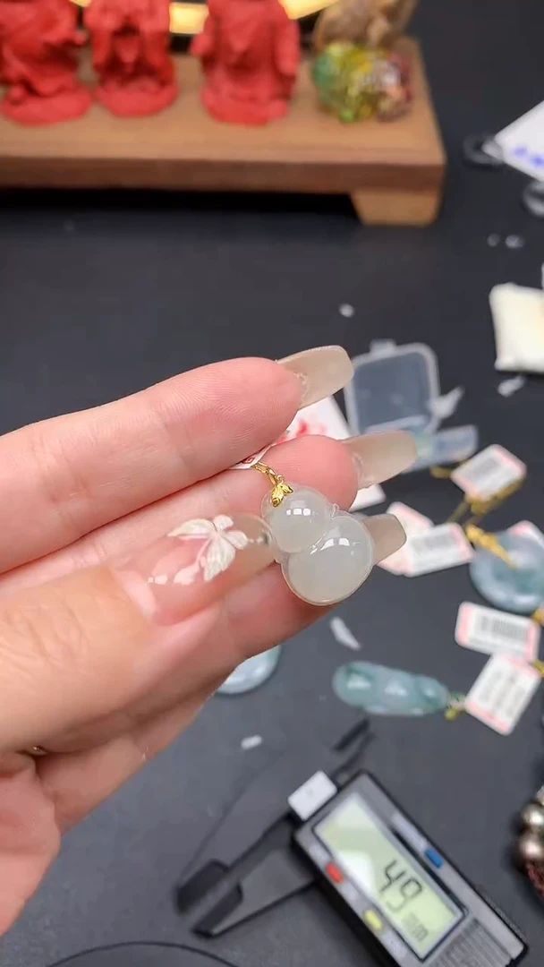 【闪购商品】翡翠吊坠(不含链)18K金镶嵌MS153003