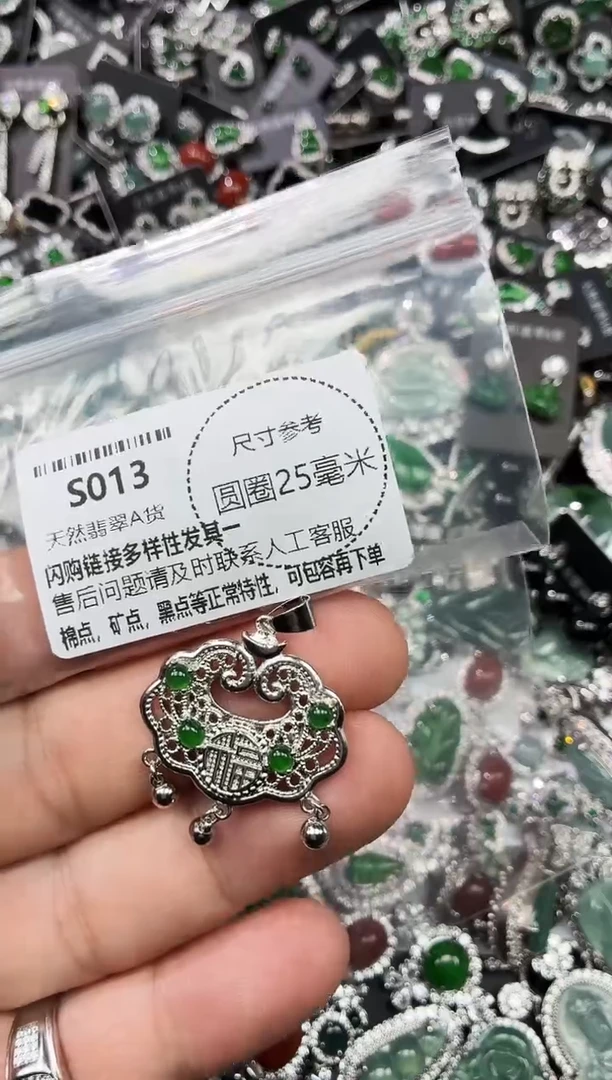 翡翠未镶嵌颈饰S013吊坠