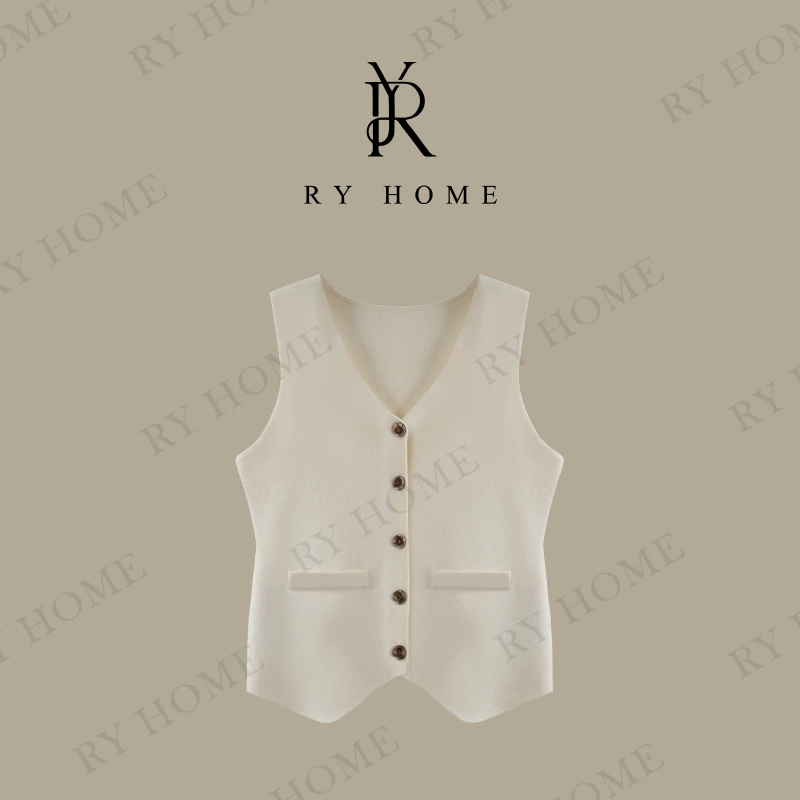 【容雨RYHOME】“小蛮腰”＋绵羊毛设计纸片人马甲开衫MJ1375