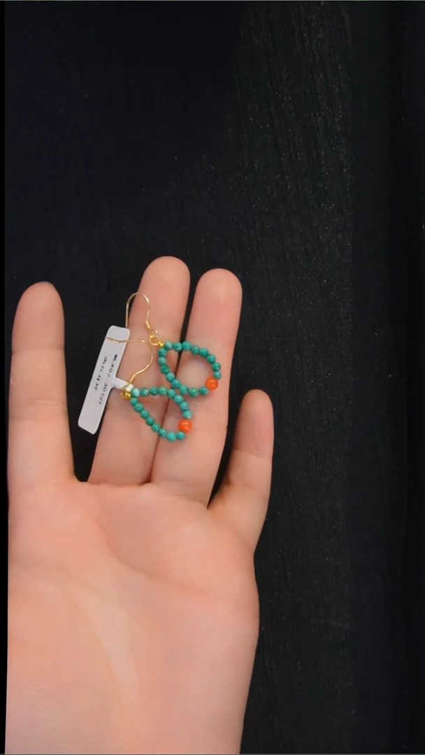 银S925镶嵌耳环南红玛瑙发货一件