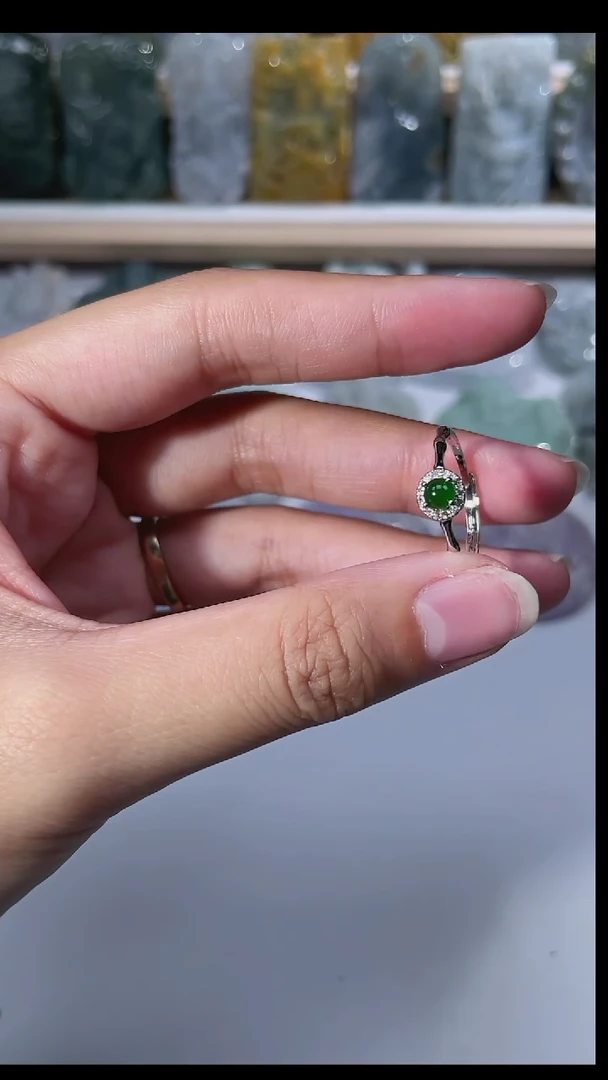 吊坠(不含链)合金翡翠戒圈