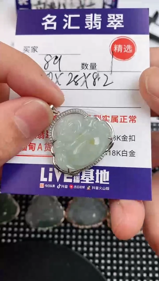 翡翠银S925镶嵌颈饰·