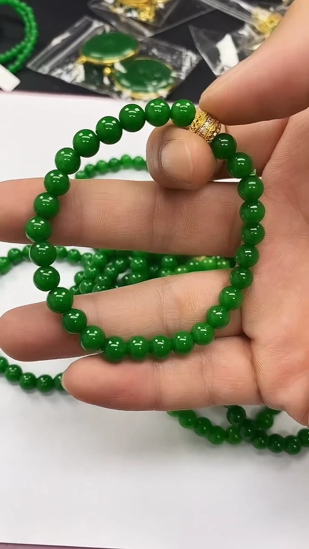 14K金镶嵌手链翡翠S01