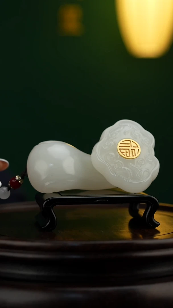 玉【福禄如意】玉石摆件手把件
