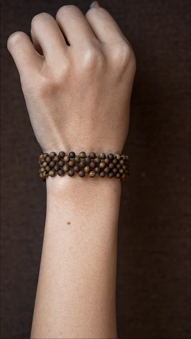 沉香沉香碎屑女士奇楠沉圆珠定制手牌多样性发其一