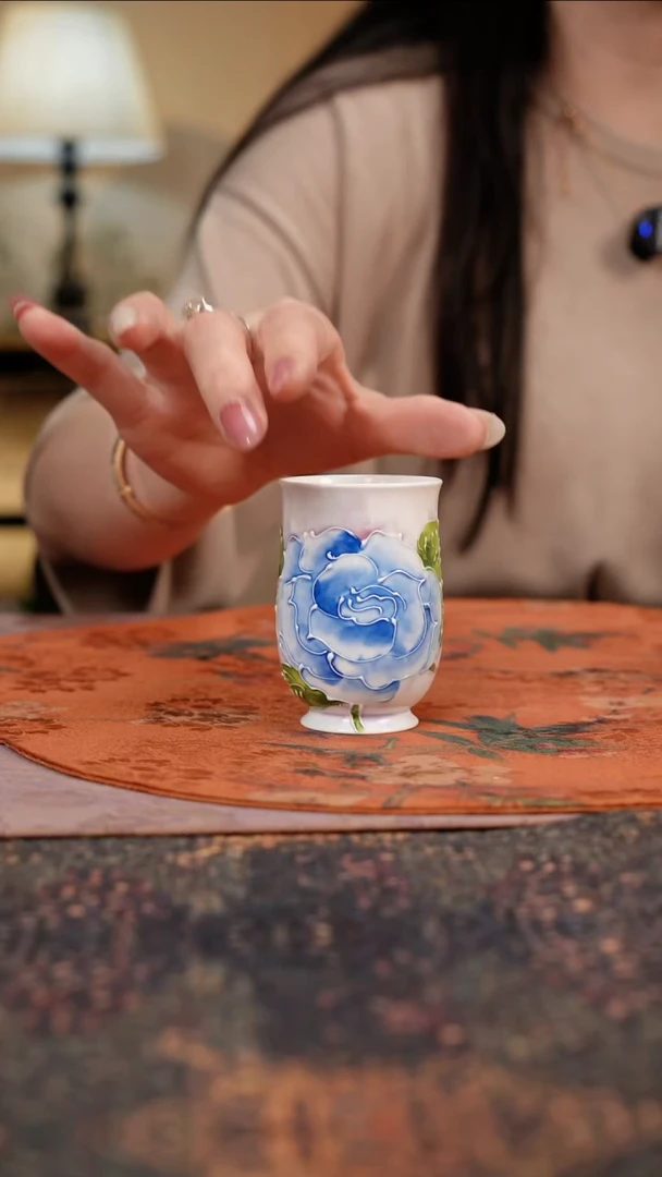 杯景德镇陶瓷杯碗柴烧多人