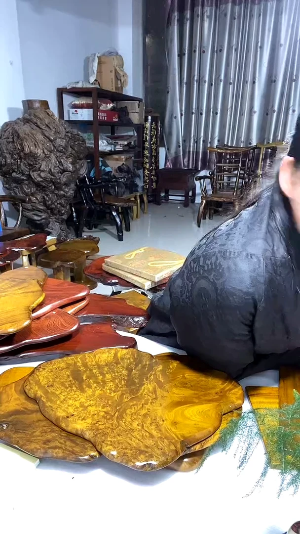 金丝楠木头款干泡盘