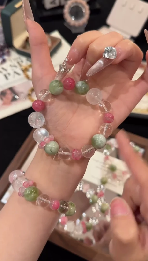 合金手链水晶青提芭乐x2353