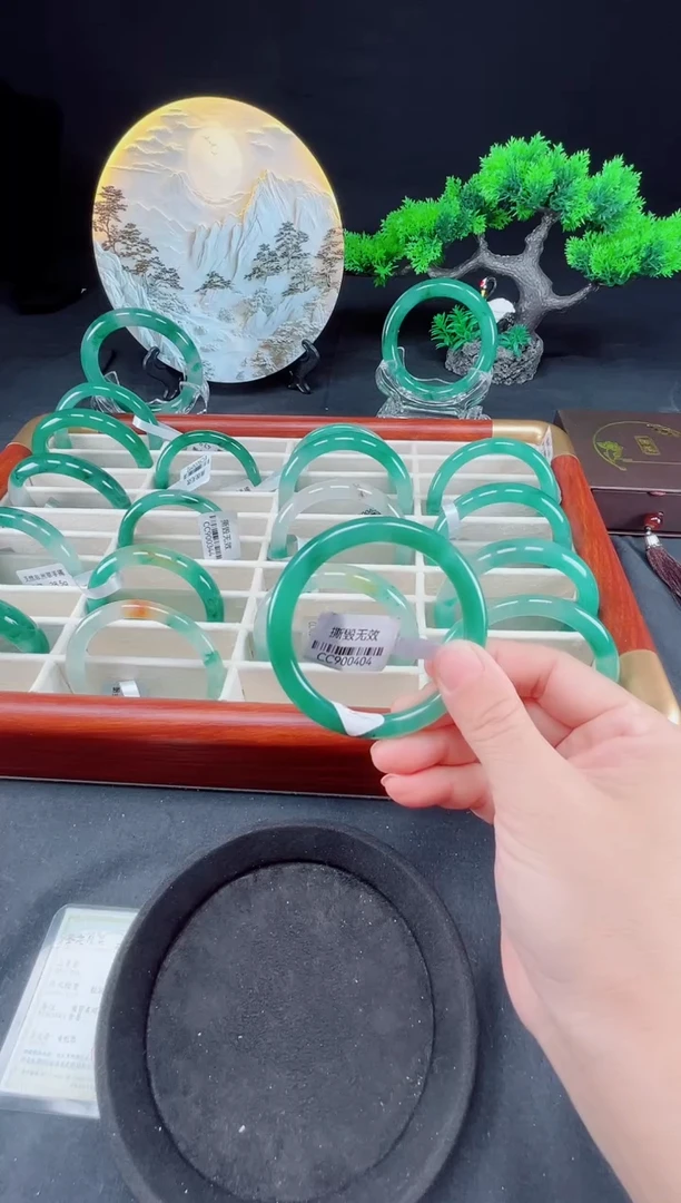 未镶嵌手镯石英质玉（非洲翠）真品上等纯天然非洲翠玉手镯石英质玉