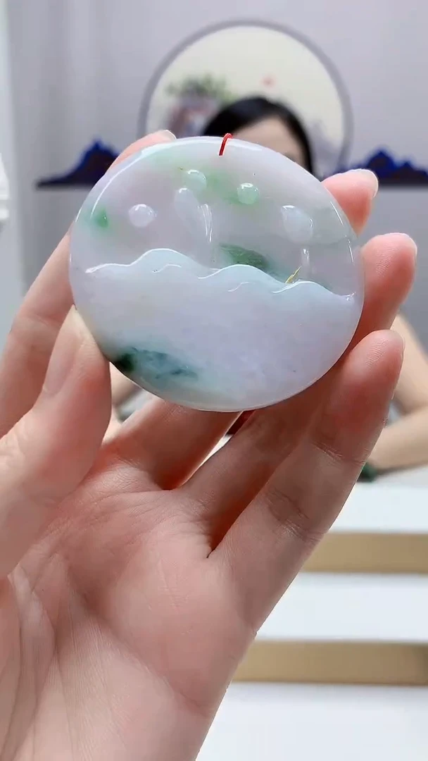 未镶嵌定制翡翠4852zm-毛货挂件悟道26