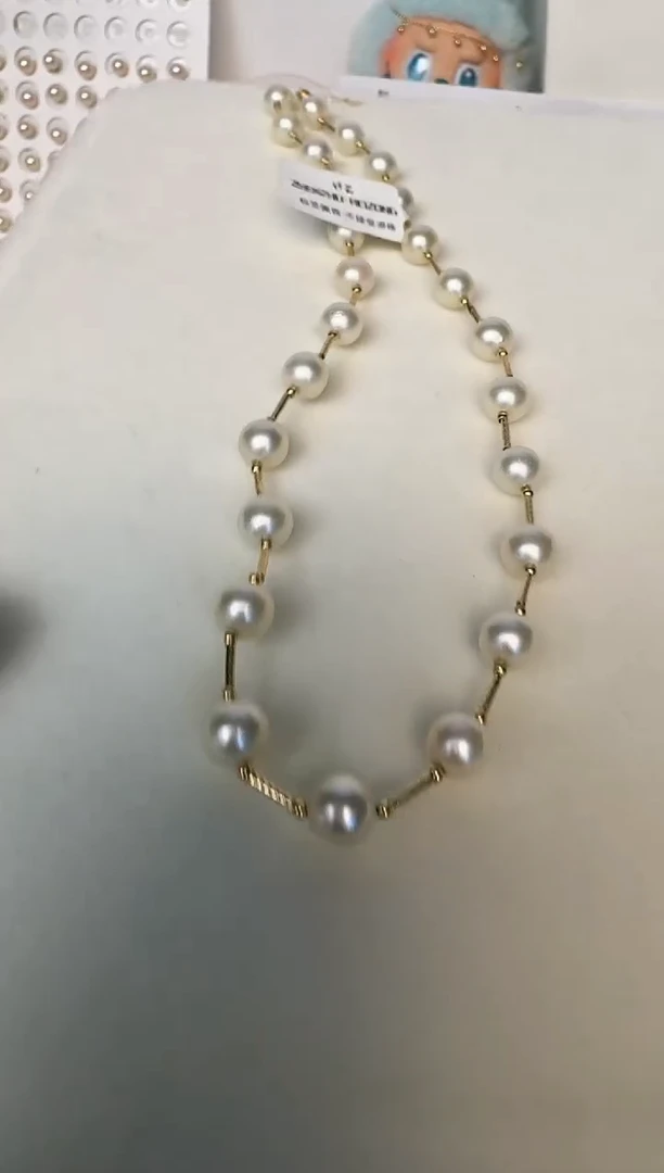 海水珍珠18K金镶嵌颈饰项链